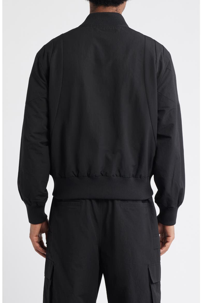 Logo Embroidery Bomber Jacket, Alternate, color, BLACK