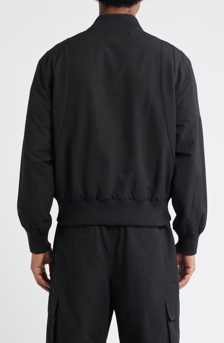 HONOR THE GIFT Logo Embroidery Bomber Jacket, Alternate, color, Black