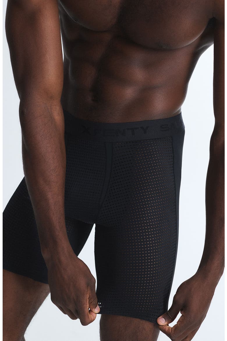 Flex Performance Mesh Long Boxer Briefs, Alternate, color, BLACK CAVIAR