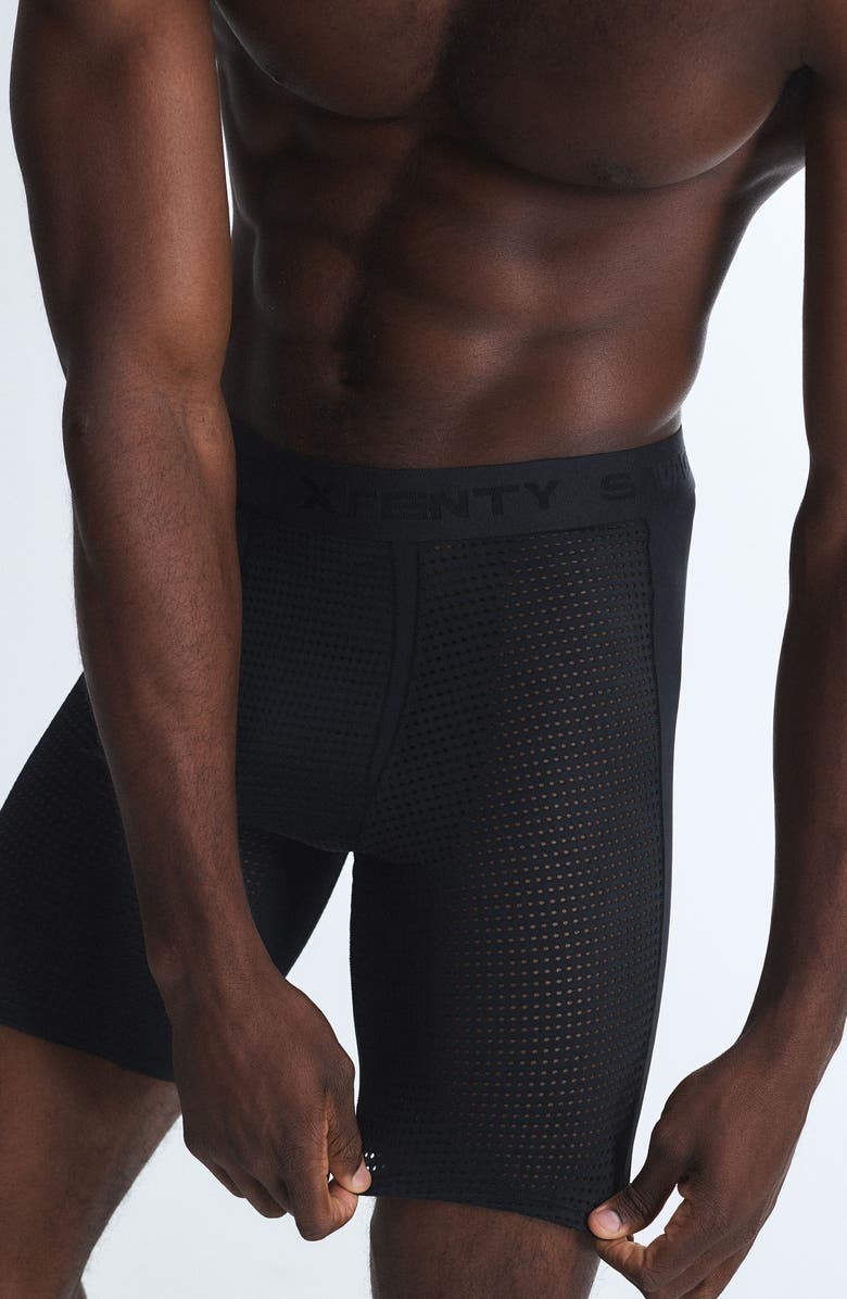 SAVAGE X FENTY Shadow Fit Long Boxer Briefs, Alternate, color, Black Caviar