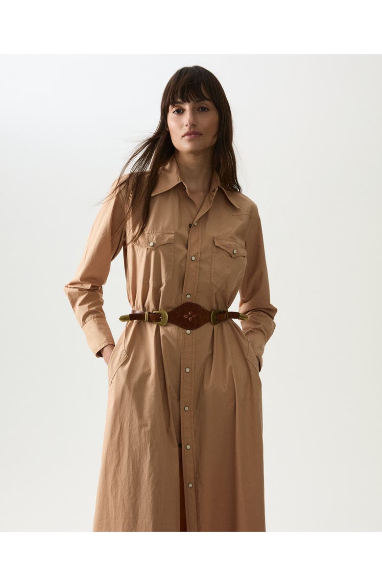 Fortela Arley Cotton Shirt Dress, Alternate, color, Beige