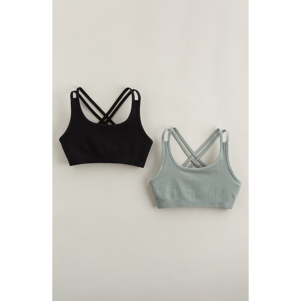 Zella Girl Kids' Assorted 2-pack Strappy Seamless Bras In Multi