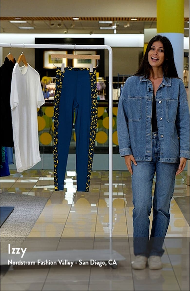 Power Leopard Panel High Waist Workout Leggings, sales video thumbnail