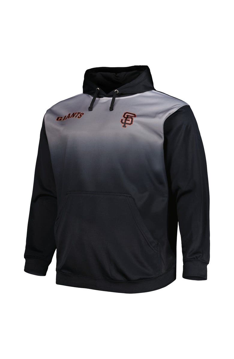 PROFILE Men's Black San Francisco Giants Fade Sublimated Fleece Pullover Hoodie, Alternate, color, 