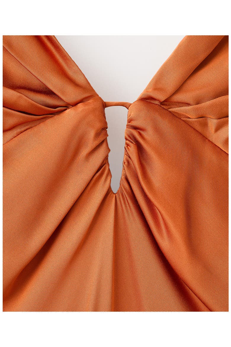 Vestido Victoria Satin Maxi Dress, Alternate, color, ORANGE