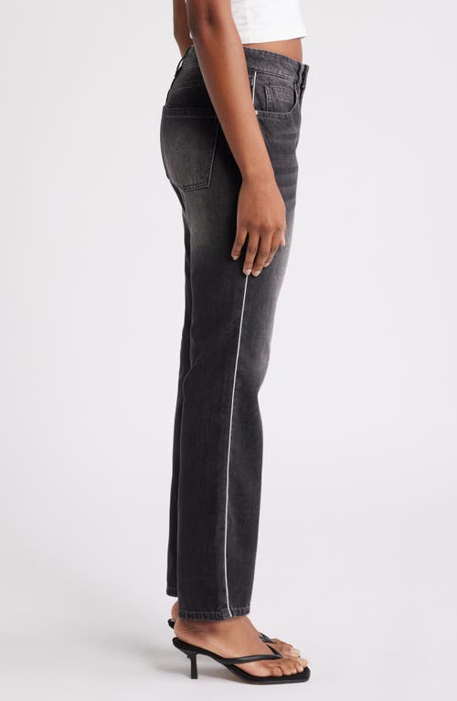 Ptcl Piping Loose Bootcut Jeans In Black