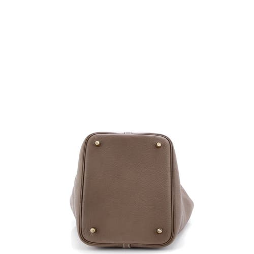 Pre-owned Hermes Hermes Picotin Lock Bag Clemence Mm In Brown