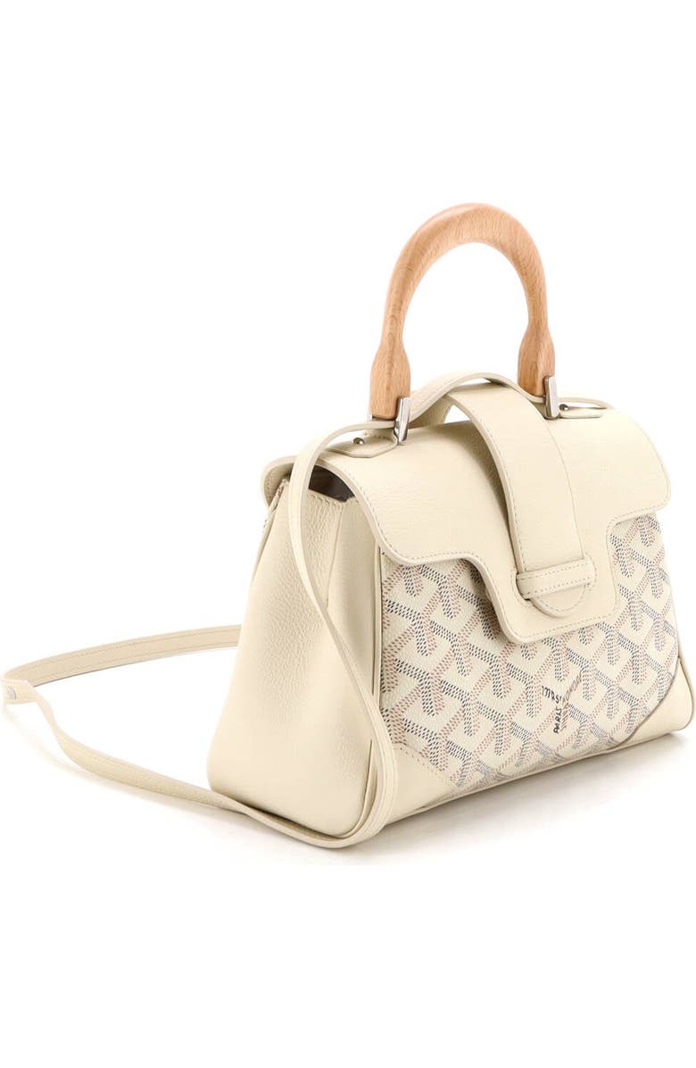 Pre-Owned Goyard Saigon Top Handle Bag Coated Canvas with Leather Mini, Alternate, color, Neutral