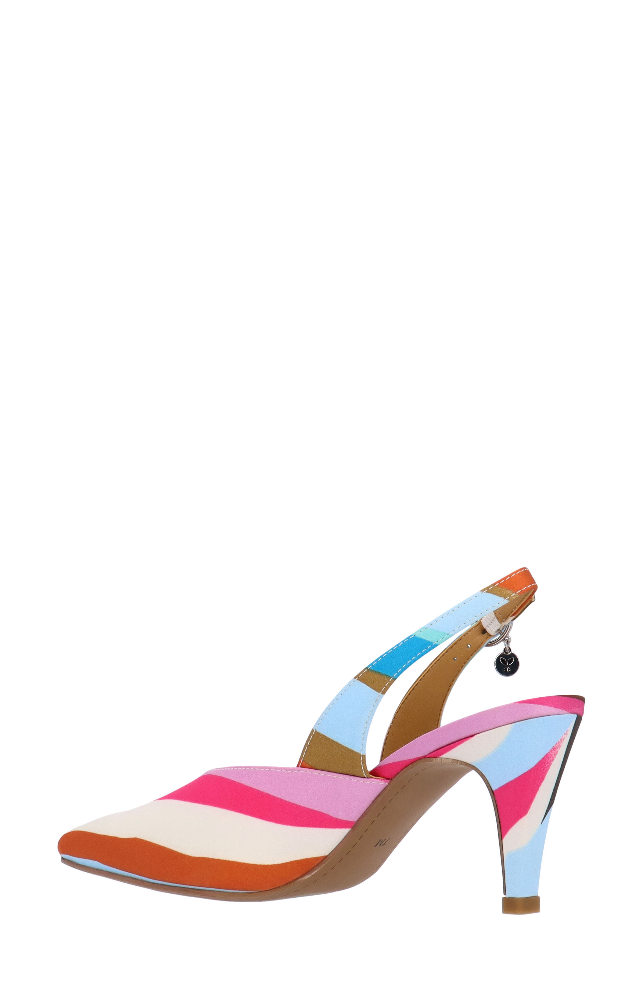 J. Reneé Matina Slingback Pump, Alternate, color, Pink/ Blue/ Cream