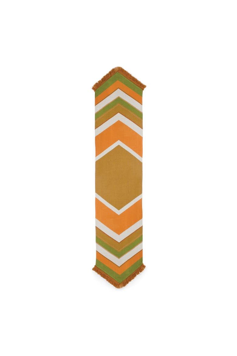 Earth-Toned Decorative Runner, Alternate, color, orange