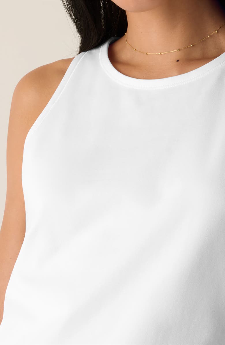 Eileen Fisher Slim Stretch Cotton Tank, Alternate, color, 