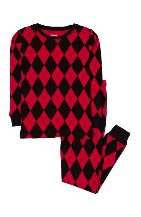 Two-Piece Cotton Matching Family Holiday Pajamas, Argyles & Holiday Prints (Baby)