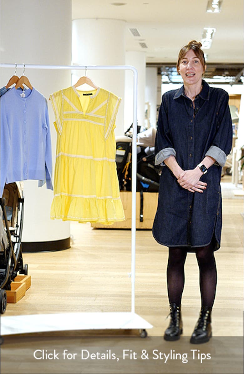 Onza Lace Trim Cotton Minidress, sales video thumbnail