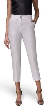 Donna Karan New York Metallic Linen Crop Pants