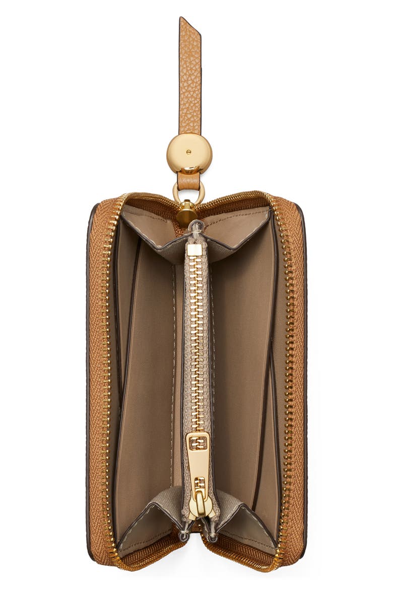 Romy Medium Leather Zip Wallet, Alternate, color, TIRAMISU
