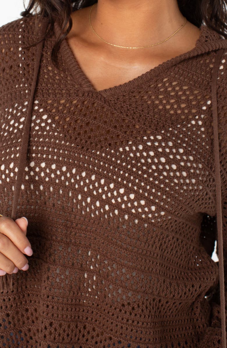 Roxy Hippie Love Open Stitch Hoodie, Alternate, color, Tiramisu Sol