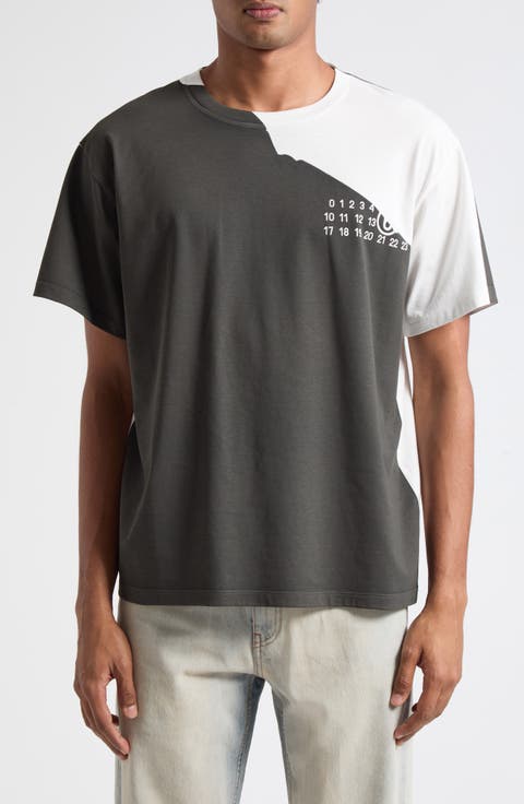 Deconstructed Colorblock Graphic T-Shirt