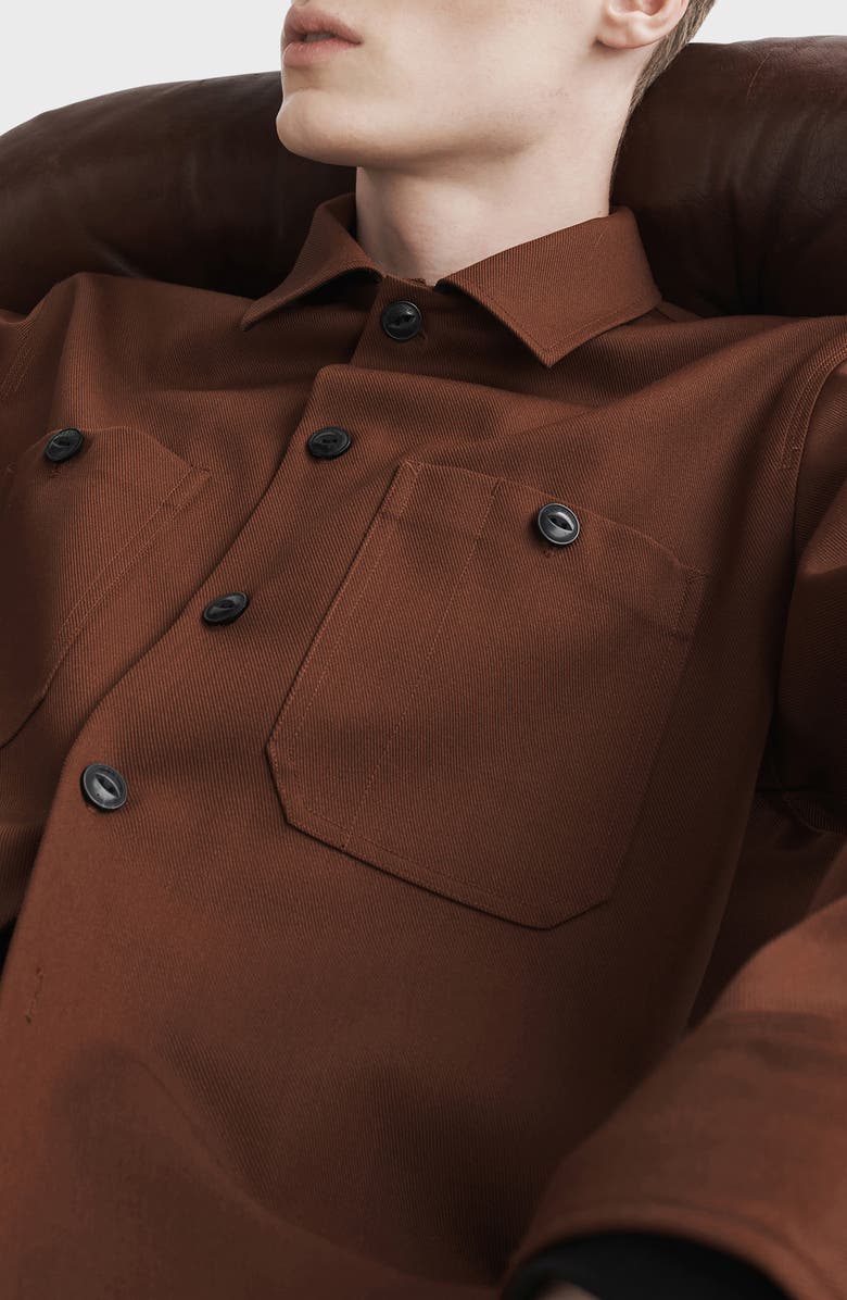 rag & bone Hyde Wool Blend Twill Shirt Jacket, Alternate, color,