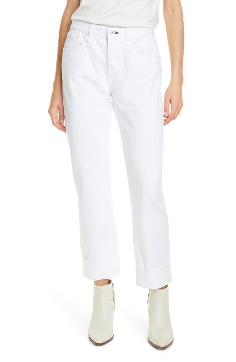 Rosa High Waist Raw Hem Boyfriend Jeans