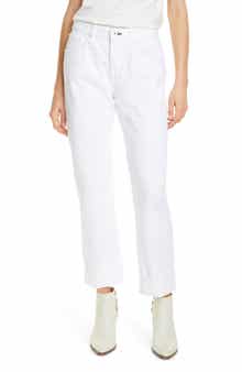 rag & bone Rosa High Waist Raw Hem Boyfriend Jeans