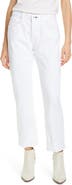 rag & bone Rosa High Waist Raw Hem Boyfriend Jeans