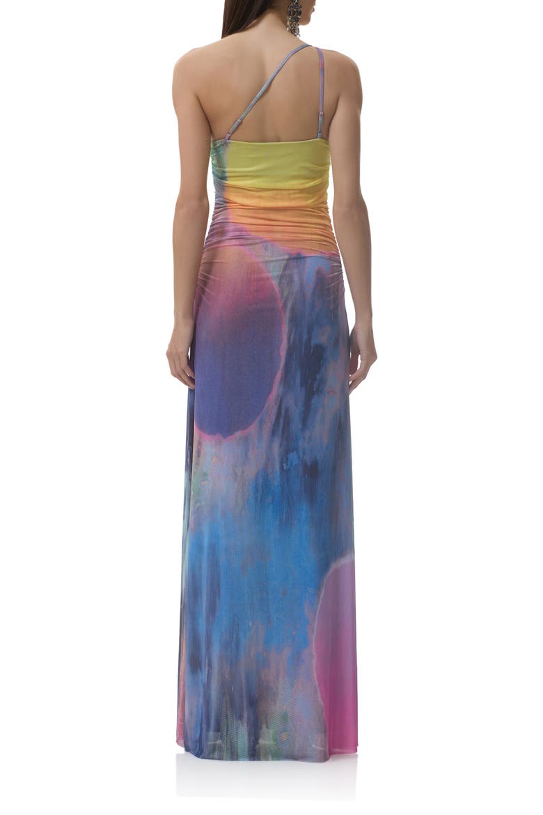 Lana One-Shoulder Maxi Dress, Alternate, color, PLACED MIDNIGHT DOT