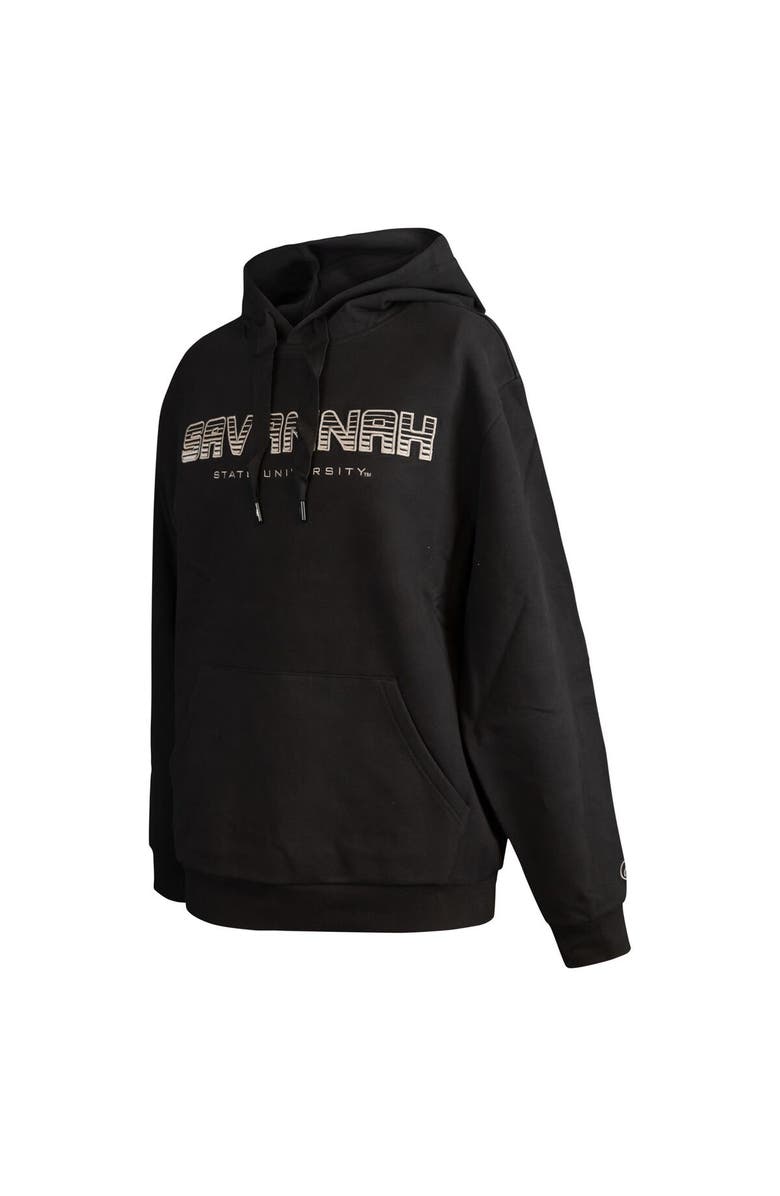 FISLL Men's FISLL Black Savannah State Tigers Puff Print Sliced Pullover Hoodie, Alternate, color, Black