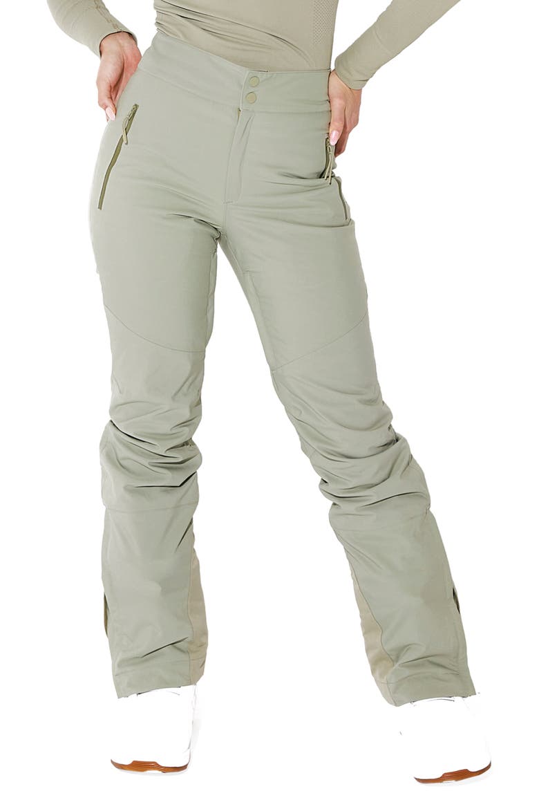 Alessandra Insulated Water Resistant Ski Pants, Main, color, SAGE