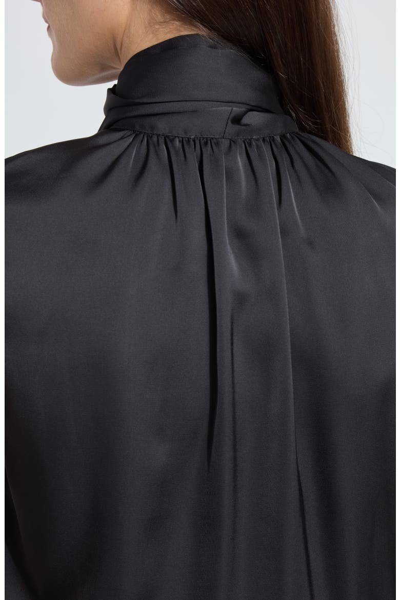Indira Mixed Media Top, Alternate, color, BLACK