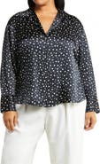 Vince Dot Print Silk Blouse