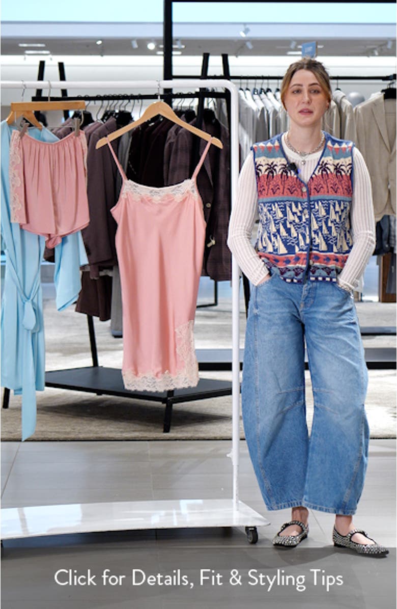 Lace Trim Satin Chemise, sales video thumbnail