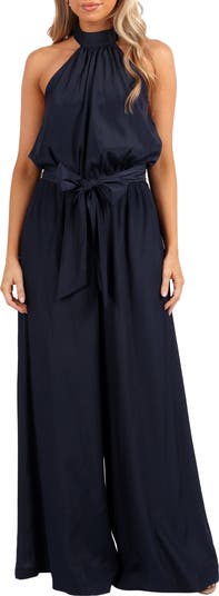 Petal & Pup Lelia Halter Neck Wide Leg Jumpsuit | Nordstrom