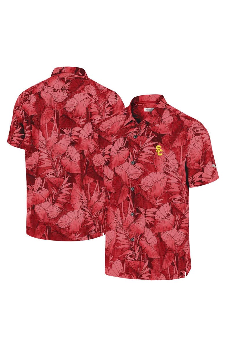 Tommy Bahama Men's Tommy Bahama Cardinal USC Trojans Coast Nuevo Fronds Button-Up Shirt, Alternate, color, 