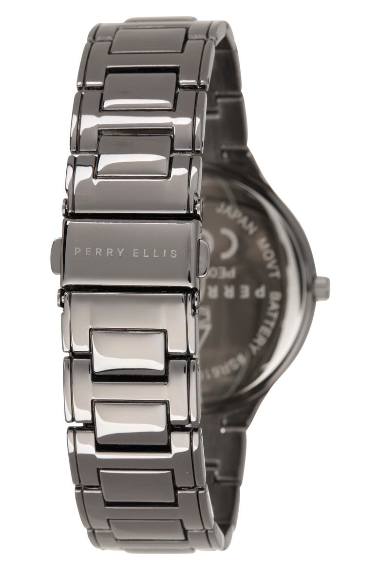 Gunmetal Diamond Accent Bracelet Strap Watch, 41mm, Alternate, color, GUNMETAL