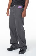 Von Dutch Baggy Contrast Graphic Patch Straight Reaper Pant