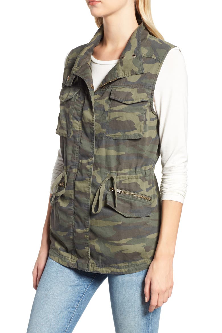 Utility Vest, Alternate, color, OLIVE CAMO PRINT