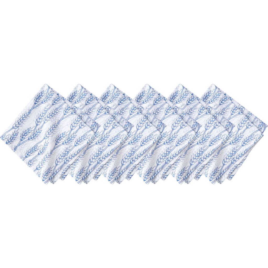 C & F Home C&f Home Blue Harvest Wheat Napkins Set Of 6 In Blue