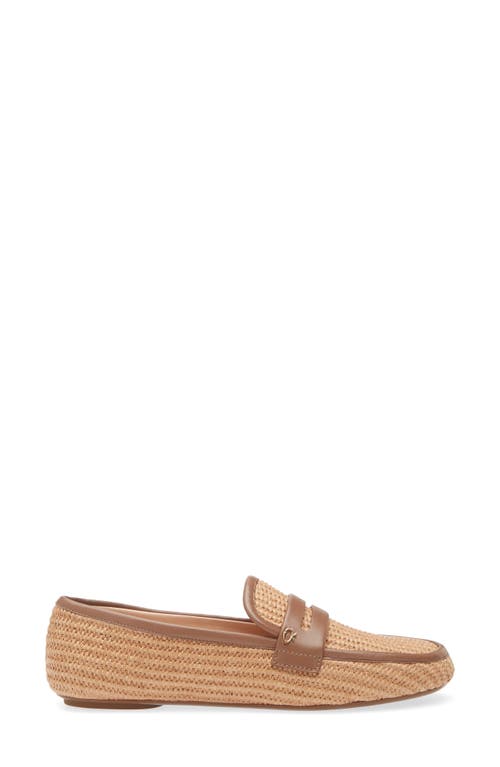 Gianvito Rossi Leather-trimmed Raffia Loafers In Cuoio Cuoio
