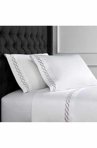 MELANGE HOME Rope Embroidered 600 Thread Count Cotton Sheet Set