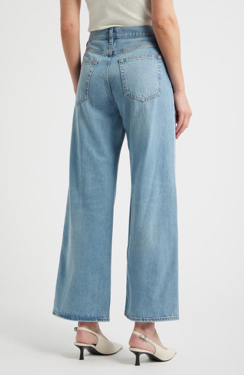 The Pixie Off Duty Stroll High Waist Relaxed Straight Leg Jeans (Frey) (Petite)