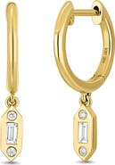 Bony Levy Gatsby Diamond Drop Huggie Hoop Earrings