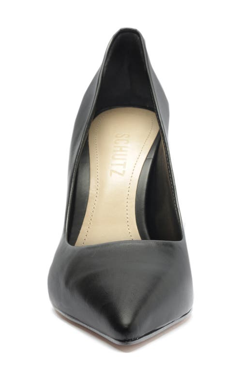 Shop Schutz Lou Pointed Toe Pump In Black Suede