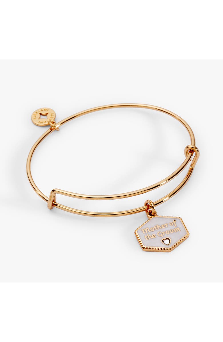 Alex and Ani Mother of the Groom Mother of Pearl Charm Bangle, Main, color, Gold