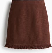 H&M Fringed Bouclé Skirt