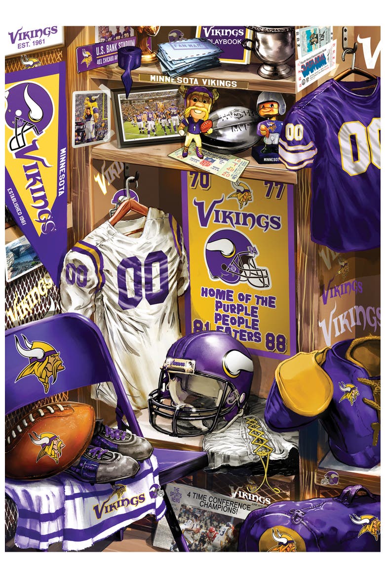 Minnesota Vikings Locker Room 500 Puzzle, Alternate, color, Multicolor