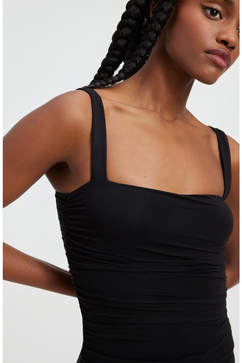 Ruched Maxi Dress, Alternate, color, BLACK