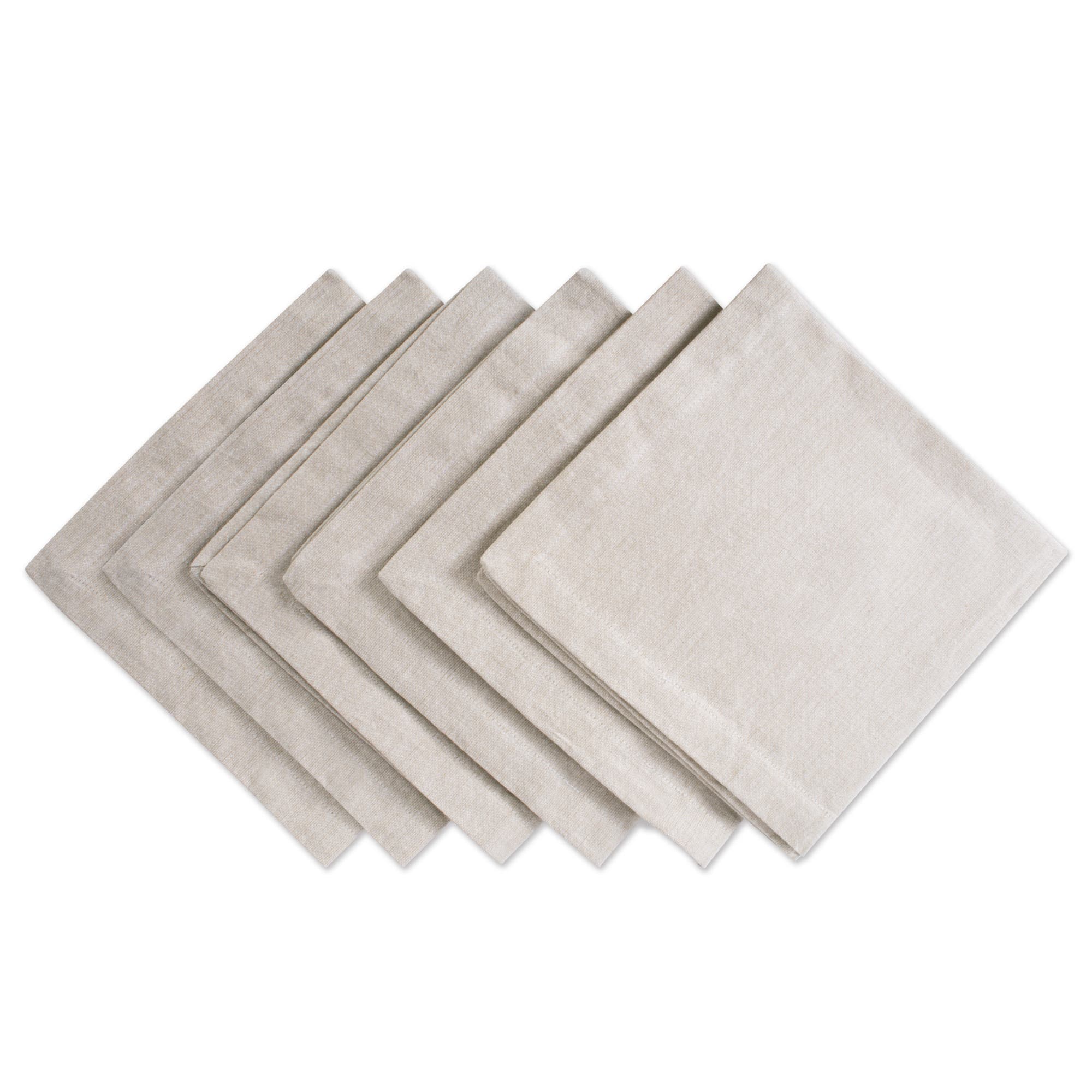 Dii Solid Chambray Napkin Set/6 In Brown