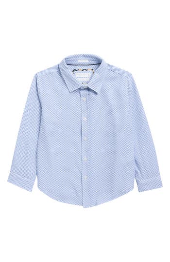 Denim And Flower Kids' Polka Dot Button-up Shirt In Blue