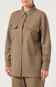 Marina Rinaldi Wool Shirt Jacket