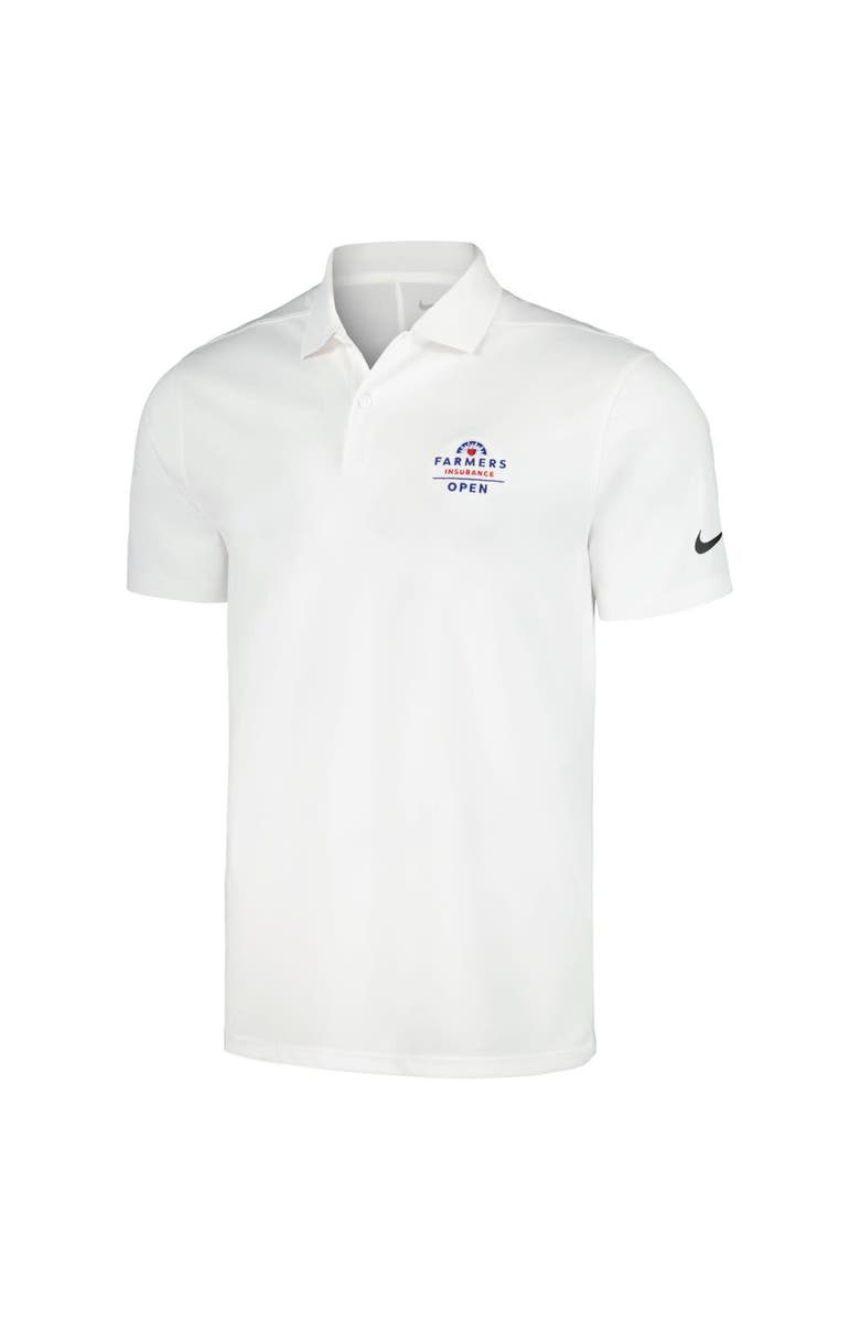 Nike Men's Nike White Farmers Insurance Open Victory Performance Polo, Alternate, color, White